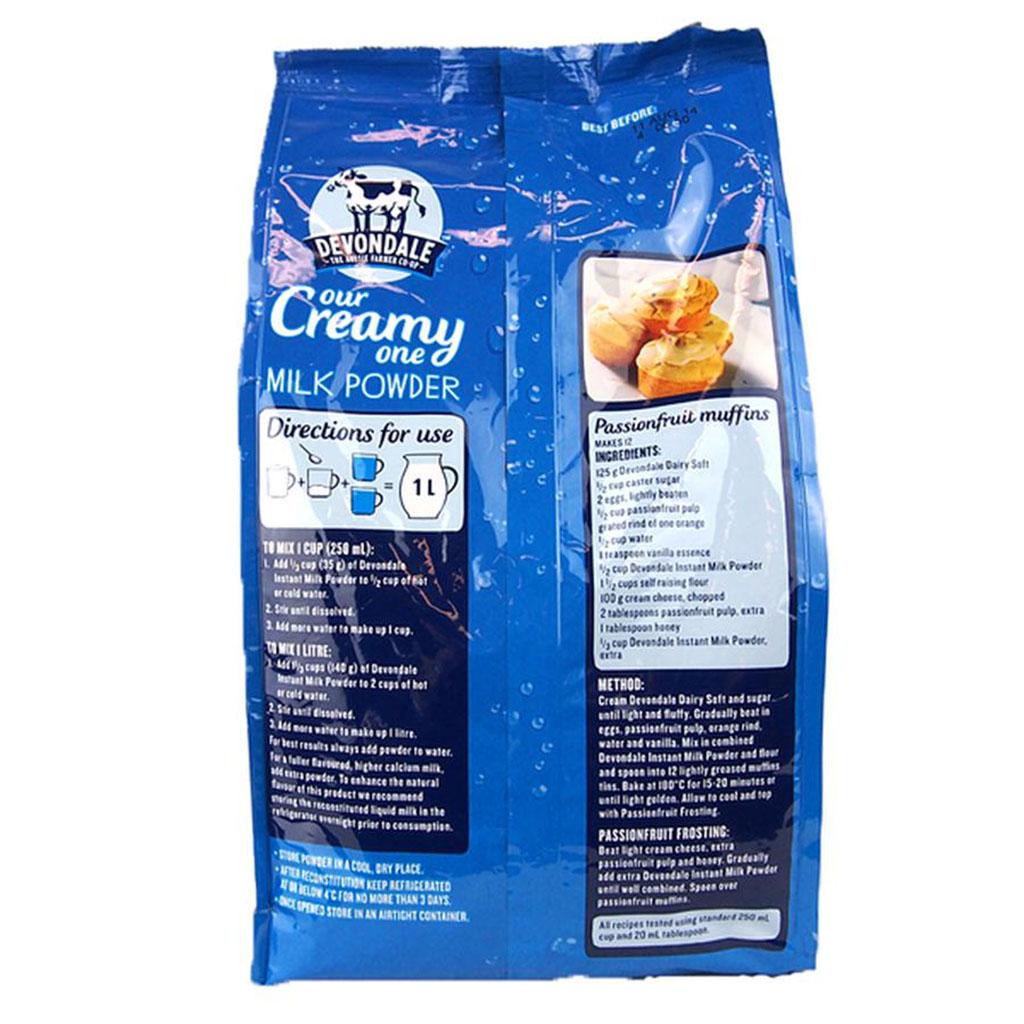 Sữa Bột Devondale our Creamy one Túi 1kg