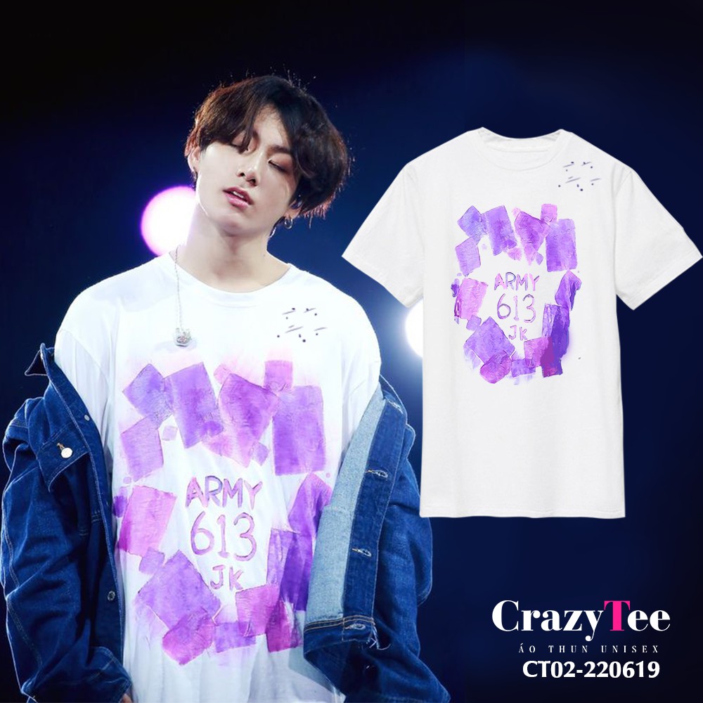 ÁO THUN 613 ARMY JK JUNGKOOK BTS - Big Size - CT02-220619