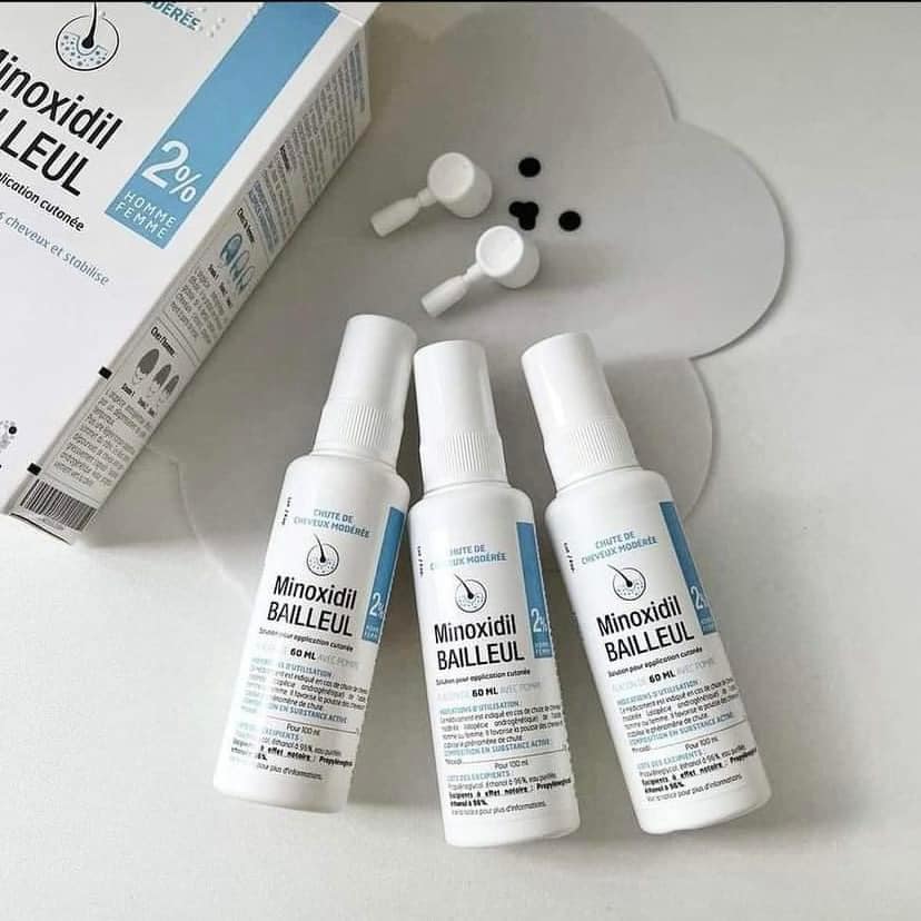 Xịt Mọc Tóc MINOXIDIL BAILLEUL 2% 5% - NGĂN RỤNG TÓC, KÍCH THÍCH MỌC TÓC