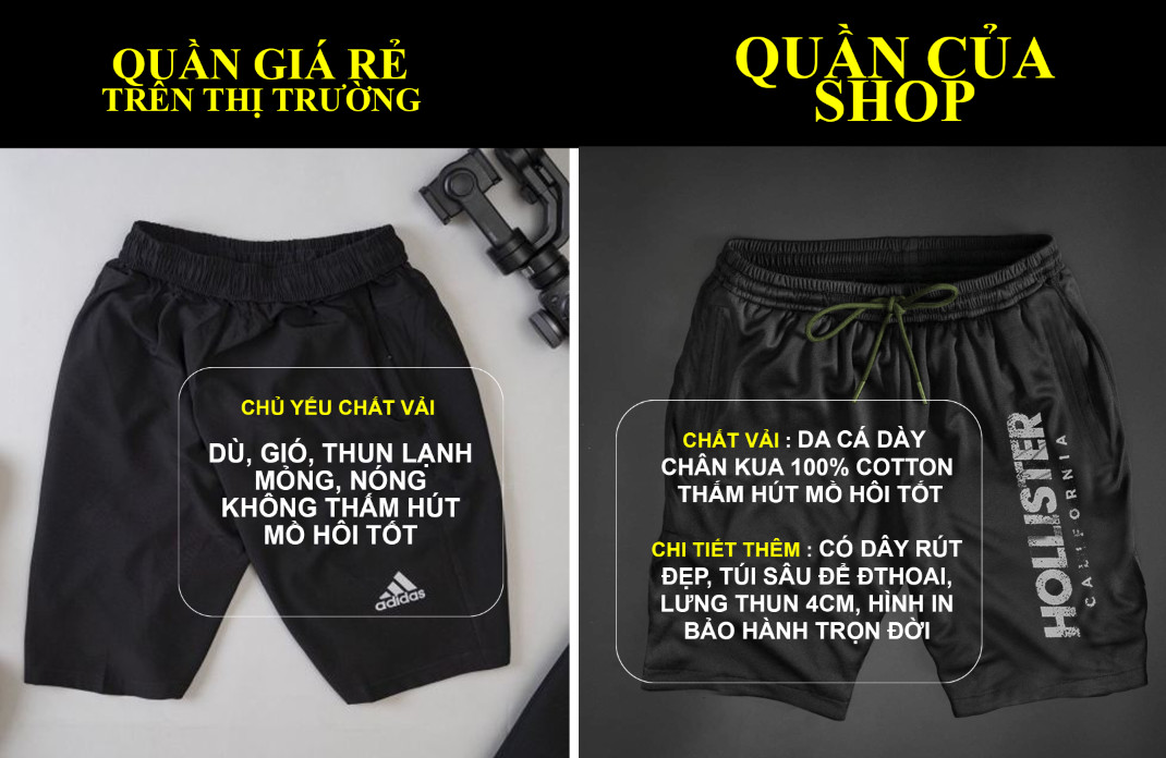 Quần short thun nam, Quần ngắn nam