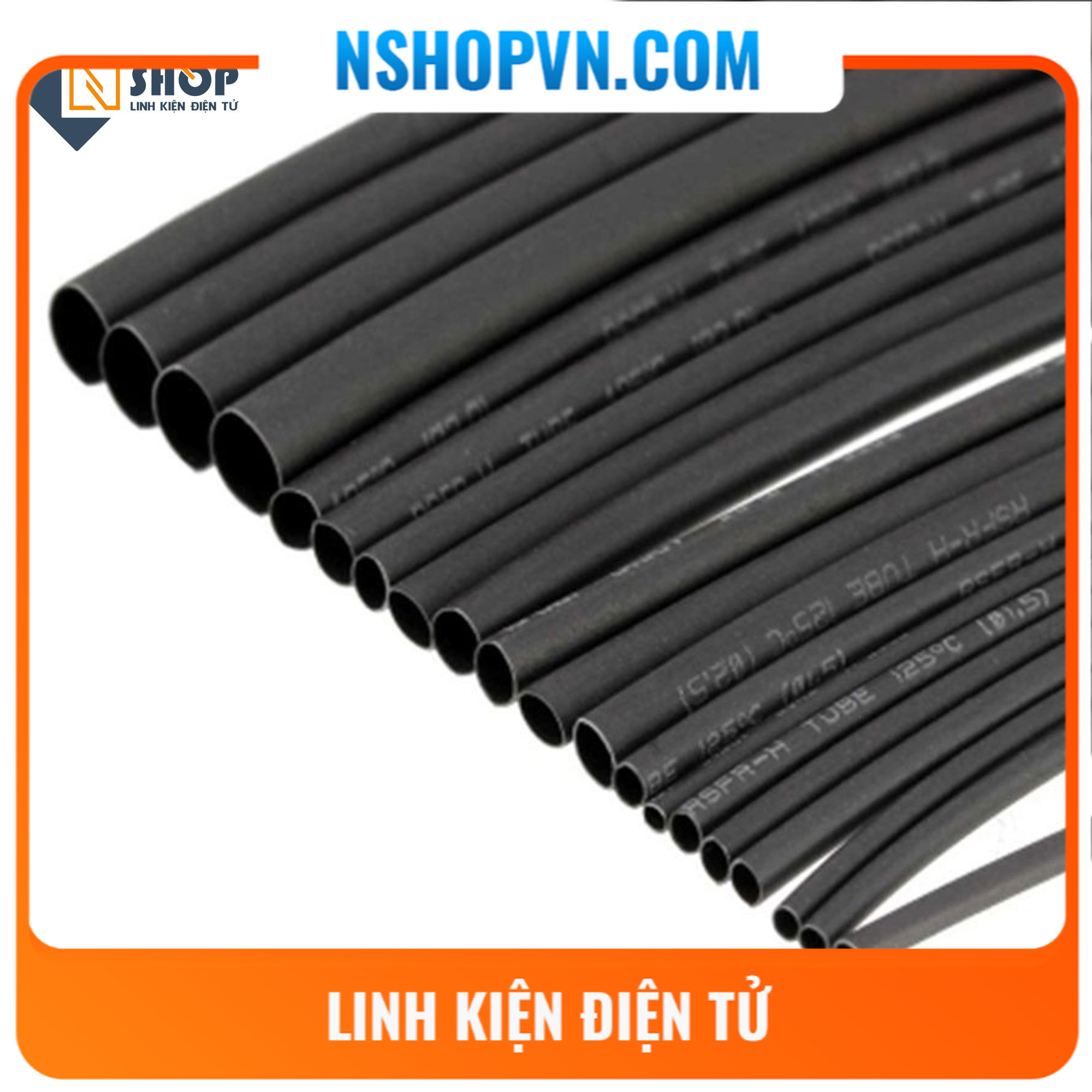 2m Ống dây gen co nhiệt màu đen 18mm