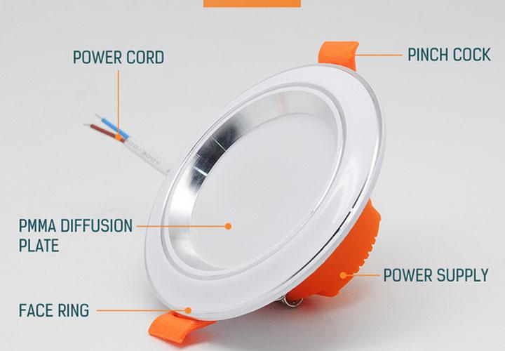 Đèn led âm trần  3W - 5W
