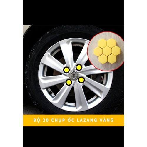 Bộ chụp ốc lazang 19mm màu vàng