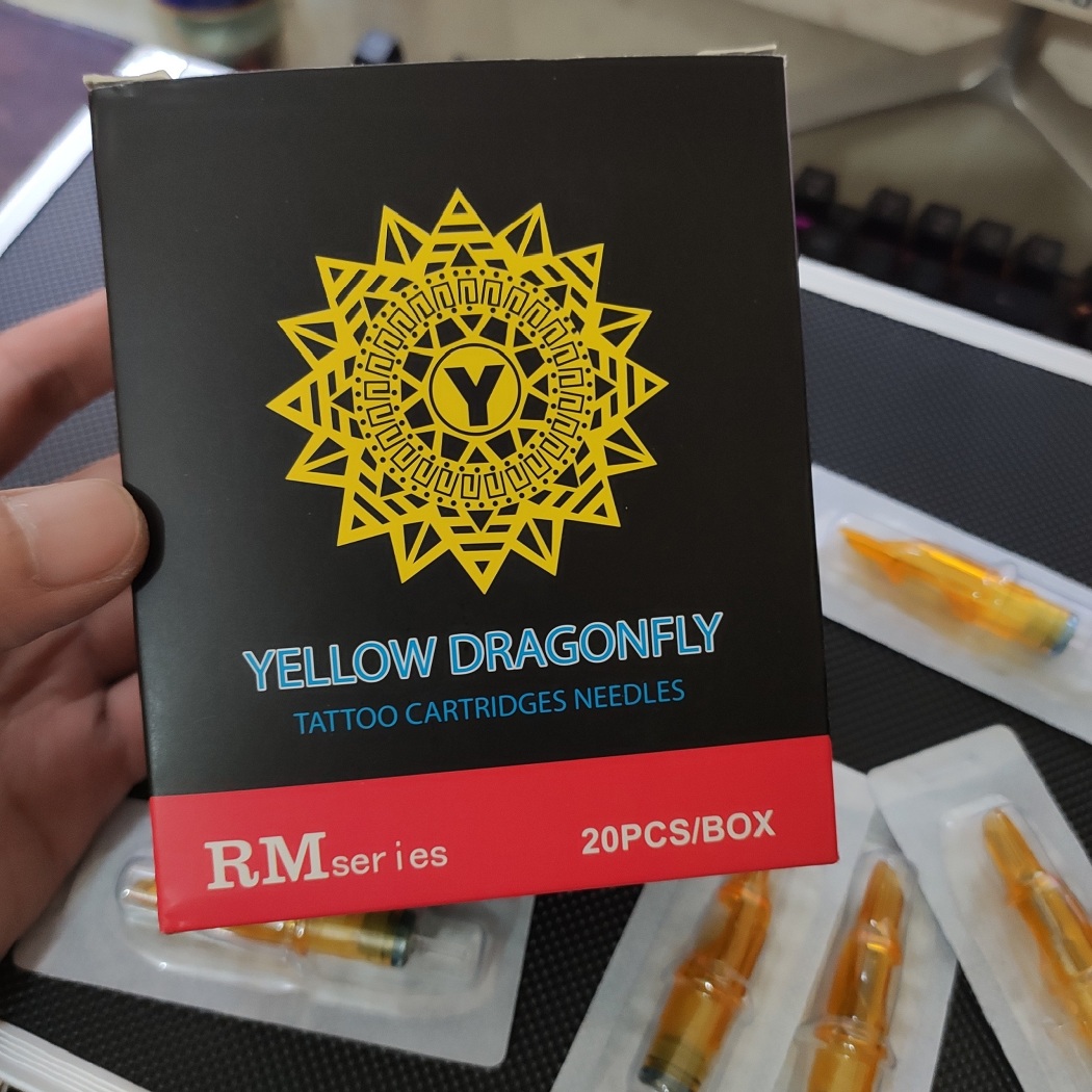 Kim xăm Pen ngòi vàng 11RM ngang đánh bóng Yellow Dragonfly