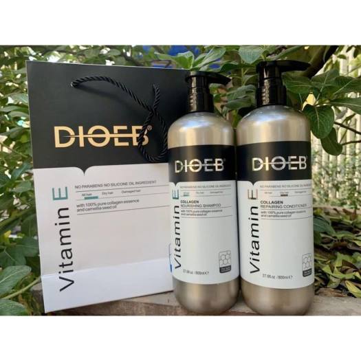 Cặp dầu gội xả dioeb vitamin e collagen 800ml