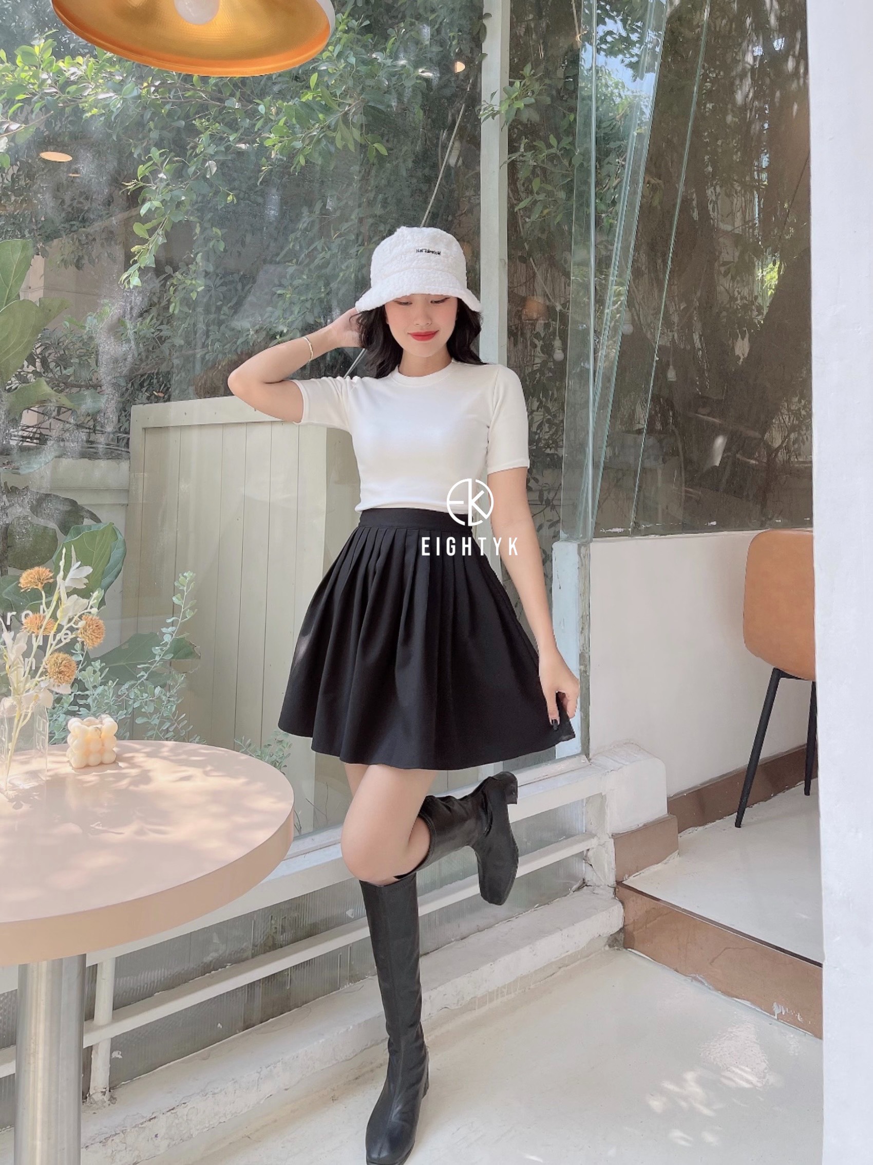 [EIGHTYK] Áo Croptop Tay Ngắn Trơn