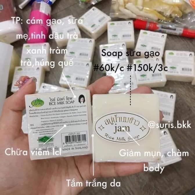 Xà phòng cám gạo Thái lan kíchtrắng siêu thơm