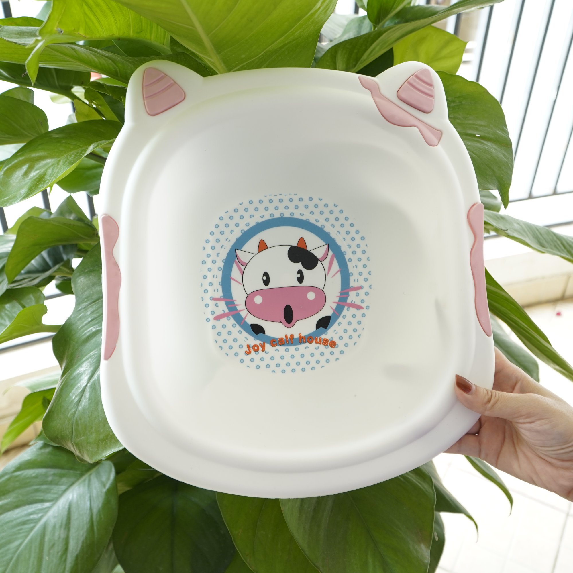 Chậu rửa mặt trẻ em cao cấp hình bò sữa