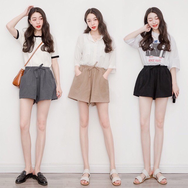 quần short đùi chất đũi xuất Nhật hotrend