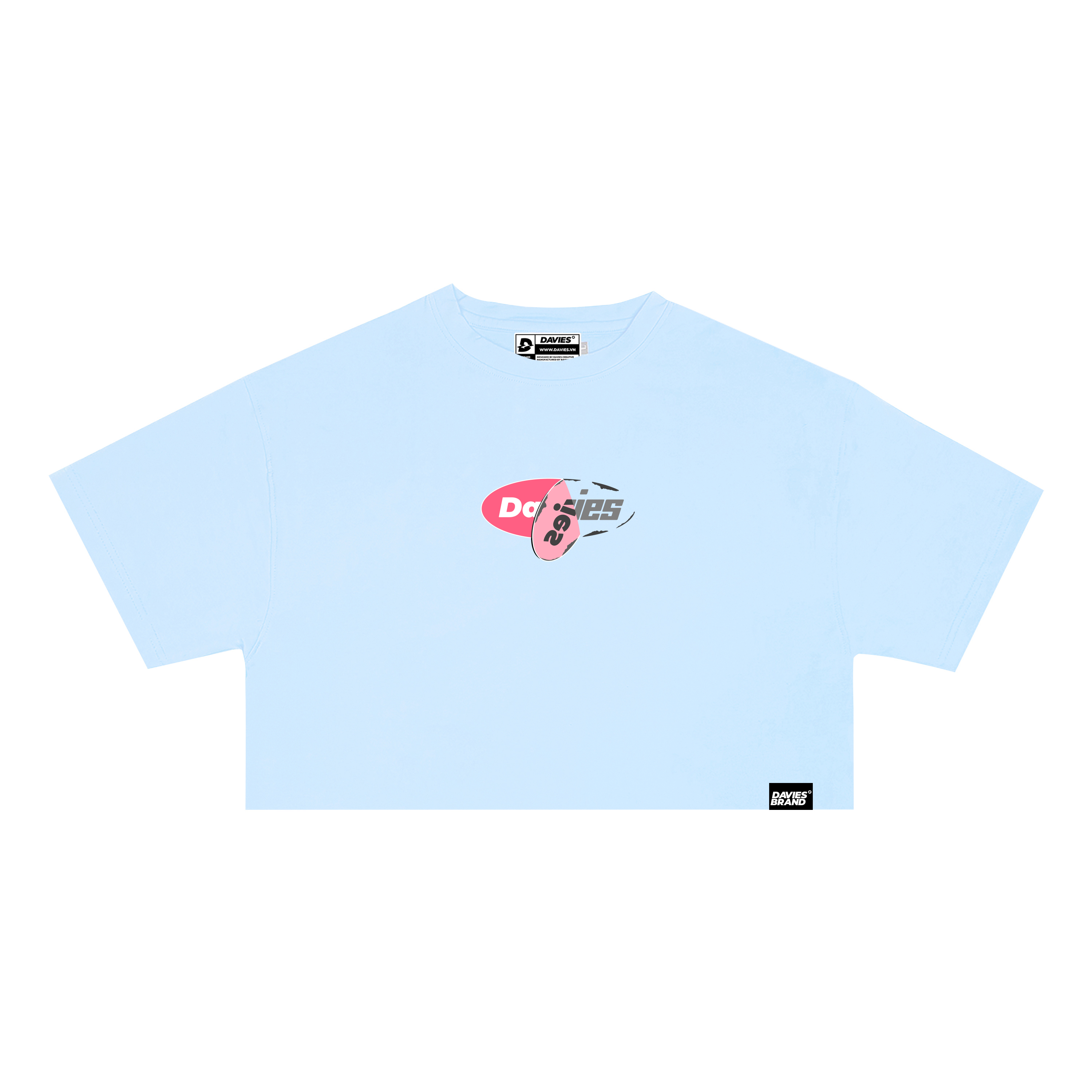 Áo thun nữ croptop Davies DSS Croptop Basic Logo SS2 - Blue
