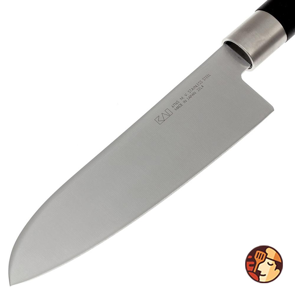 Dao Santoku KAI Wasabi Black 16.5 cm 6716S
