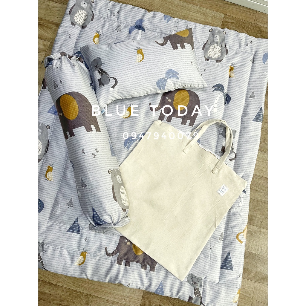 BỘ GỐI MỀN CHO BÉ LỤA TENCEL CAO CẤP BLUE TODAY