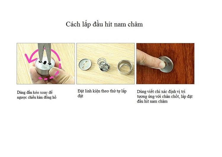 Chốt nam châm hít cửa inox, cần chống va đập