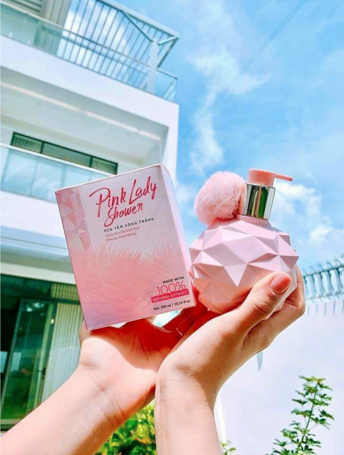 Sữa tắm xông trắng pink lady siêu trắng holaskin