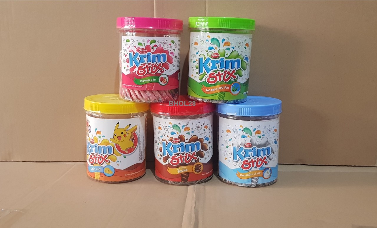 KẸO MỀM KRIM STIX VỊ SOCOLA l HŨ 100 QUE
