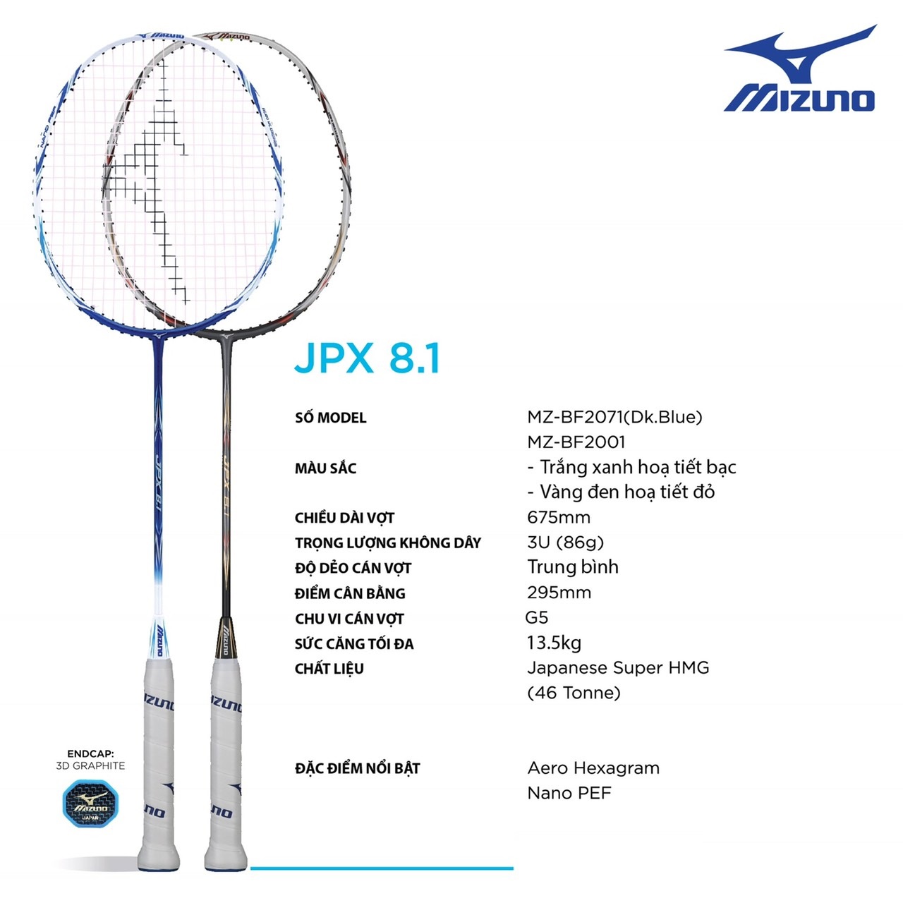 Vợt Cầu Lông Mizuno JPX 8.1 (chính hãng)