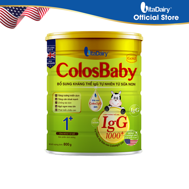 Sữa non Colosbaby Gold 0+/1+/2+ 800g giúp bé tăng cân