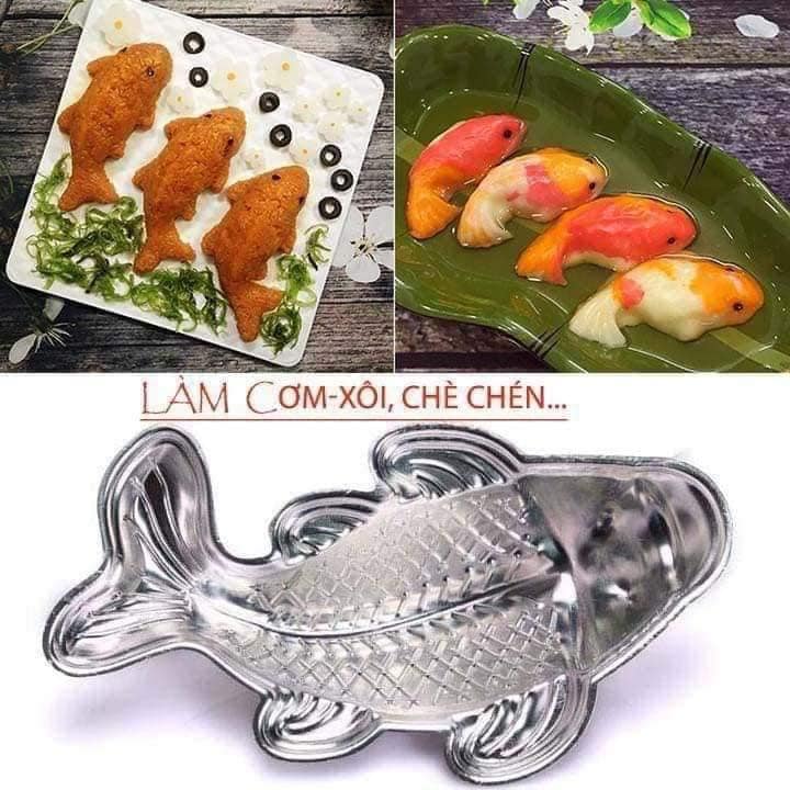 Khuôn xôi, khuôn nướng bánh, rau câu...làm bằng nhôm cao cấp hình cá chép cực đẹp và tiện dụng