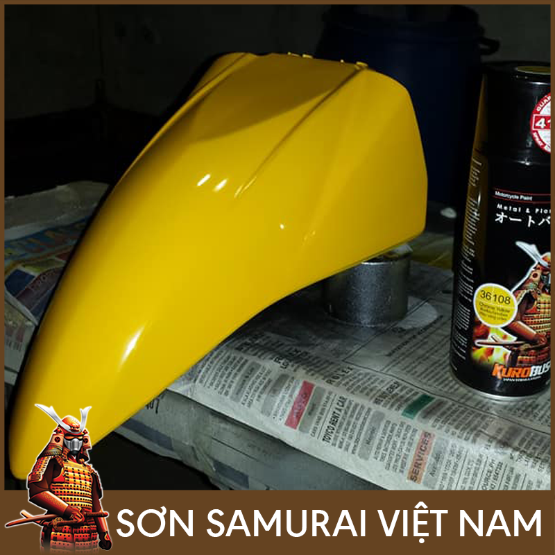 Sơn samurai màu vàng - Combo màu vàng 108 sơn xịt samurai
