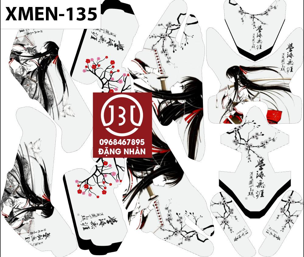 tem trùm xe điện xmen 135