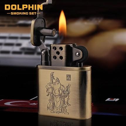 Hộp quẹt bật lửa xăng đá Duphin 676 bật lửa hình quan - bật lửa độc (KHÔNG CHỨA XĂNG GAS)