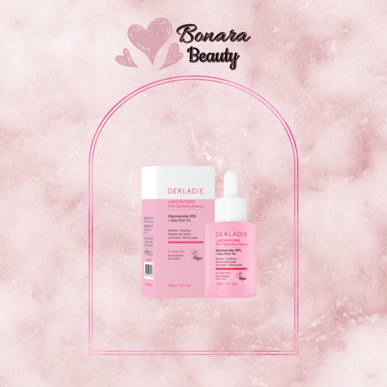Tinh chất giảm mụn mờ thâm đỏ và thu nhỏ lỗ chân lông Derladie Laboratoire Pore Tightening Ampoule 30ml