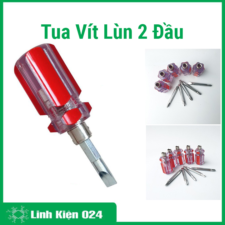 Tua vít lùn 2 đầu (1 đầu 2 cạnh, 1 đầu 4 cạnh) chắc chắn tiện lợi