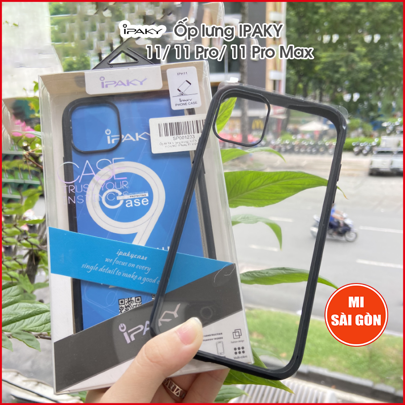 [Hỏa Tốc HCM] Ốp lưng IPAKY iPhone 11/ 11 Pro/ 11 Pro Max - Mặt lưng Trong, VIỀN MÀU MỎNG