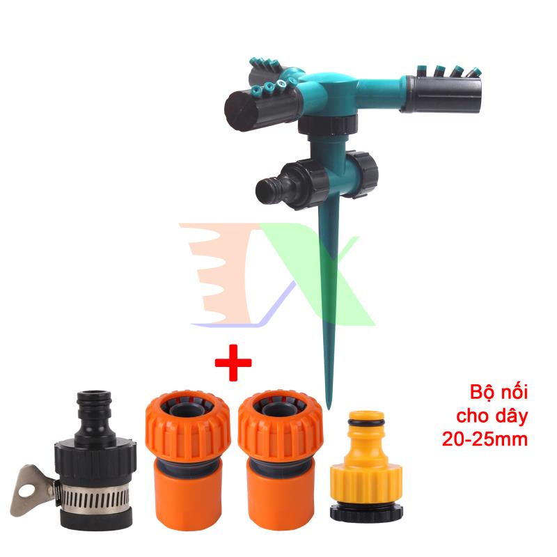 Head watering 3 wing rotatable 360 ° with stand plug t3c-cc, nozzle 3 branch 360 degree, lawn sprinkler, watering vegetables, watering roof cooling, irrigation curing concrete