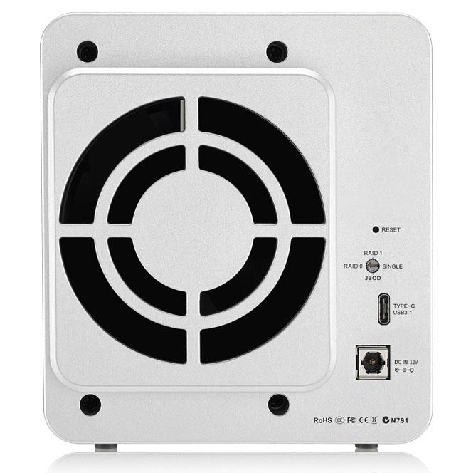 Bộ lưu trữ DAS TerraMaster D2-310 USB Type-C, 2 khay ổ cứng RAID