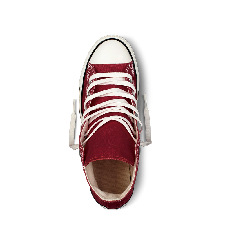 [HCM]Giày Sneaker Cổ Cao CVS Nữ Màu Đỏ Mận
