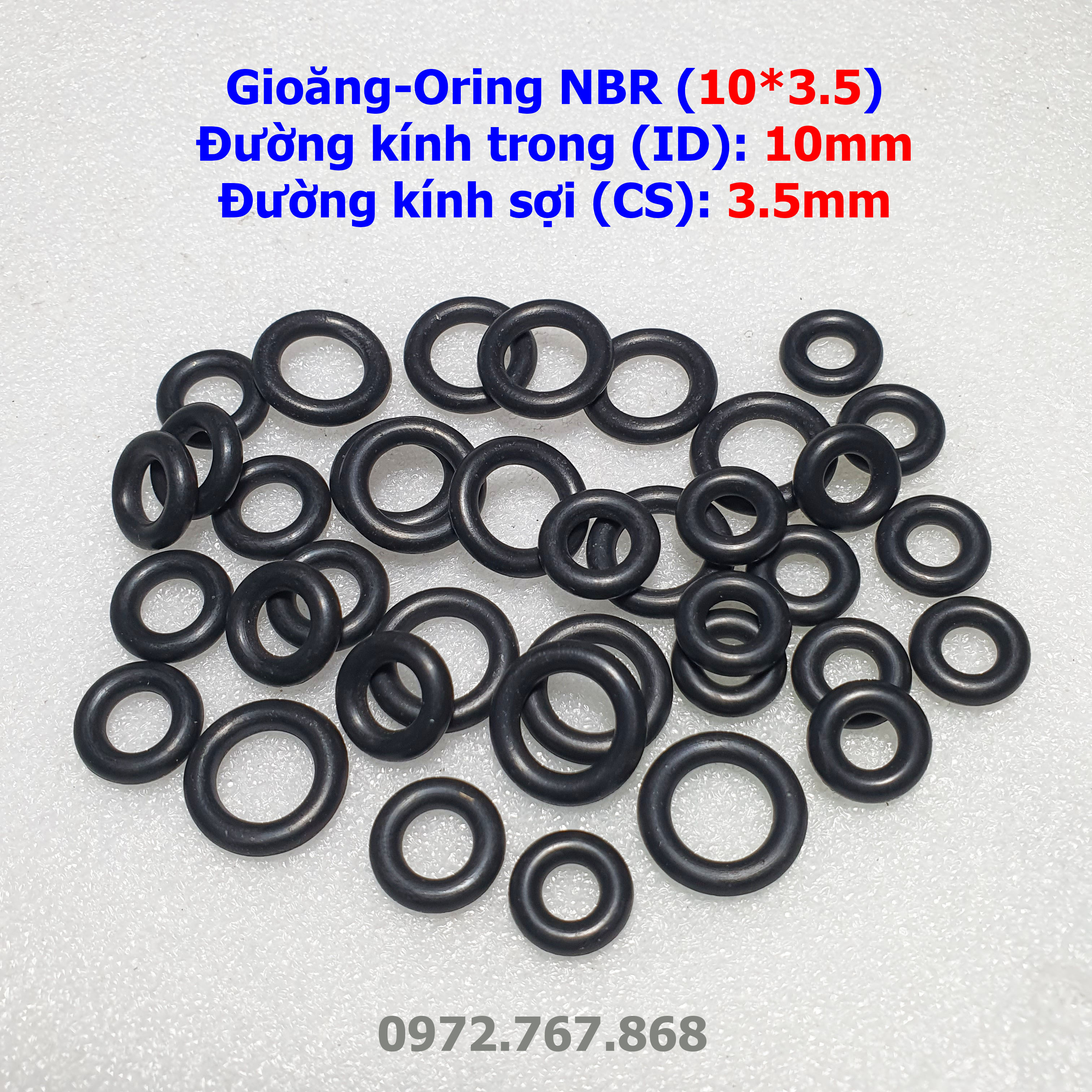 Gioăng cao su tròn 10*3.5mm