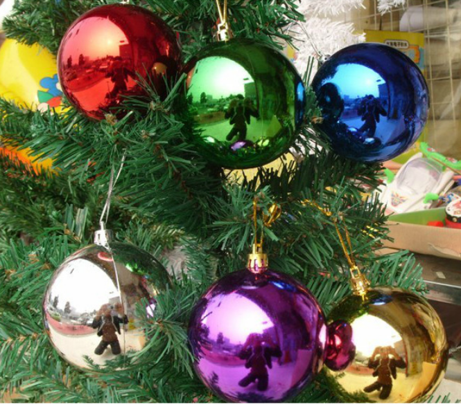 12 trái châu trang trí noel 3cm MẪU E9