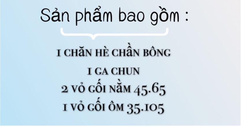 COMBO 5 MÓN CHĂN GA GỐI COTTON HQ - G10