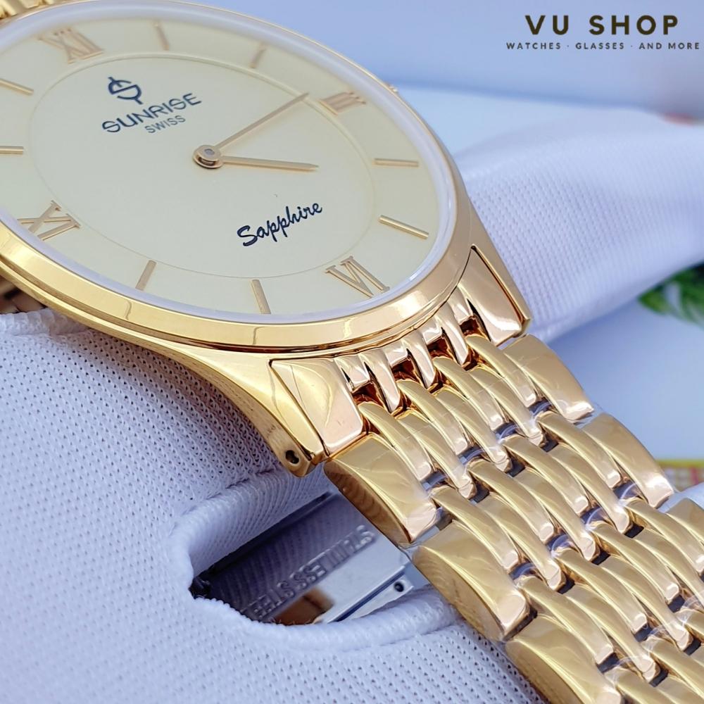 Đồng hồ đôi SUNRISE DM736SWC Siêu mỏng Chính hãng