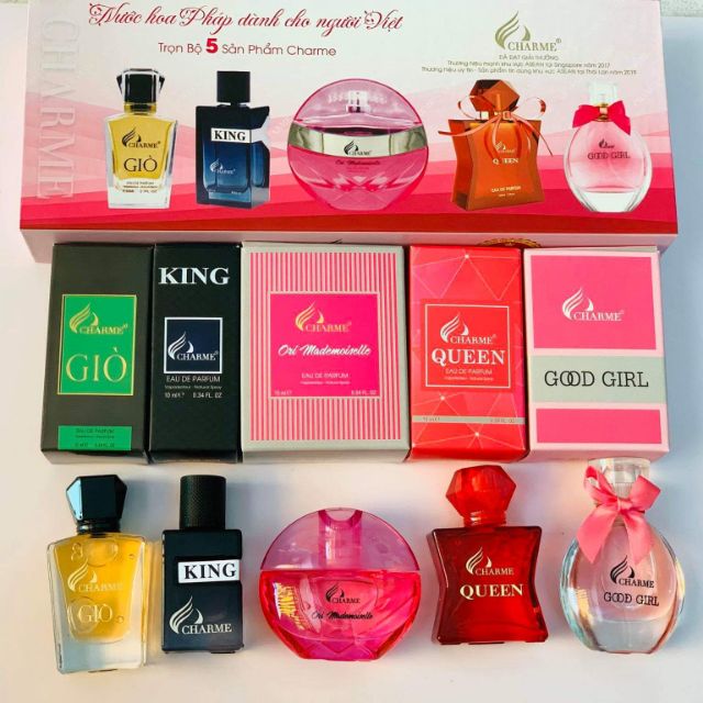 [HCM]Set 5 Chai Nước Hoa Chame Nam Nữ Mini 10ml