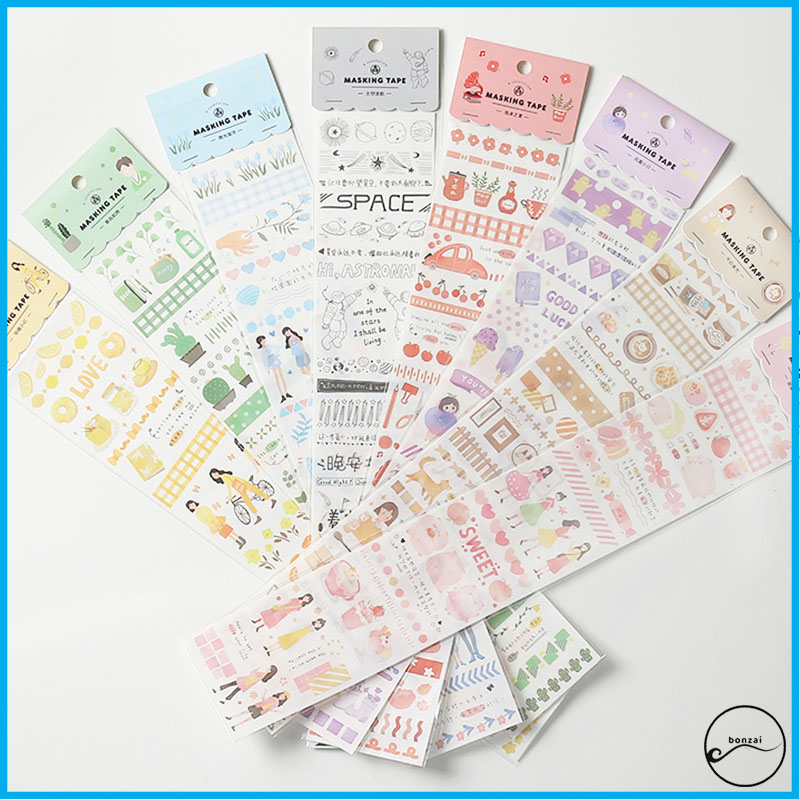 Sticker Masking trang trí đáng yêu, 65x350mm