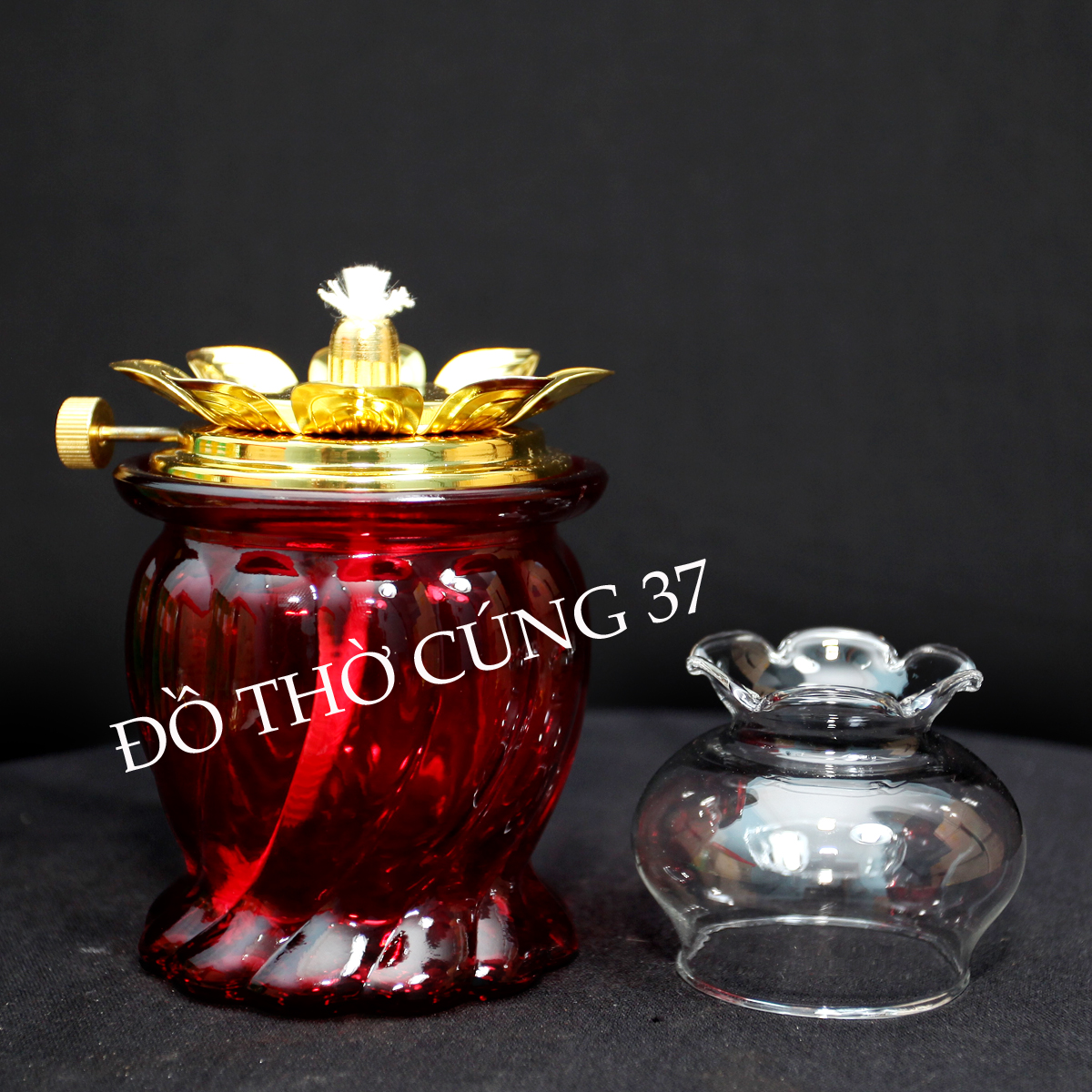 ĐÈN DẦU THỦY TINH , ĐÈN DẦU LƯU LY - 037