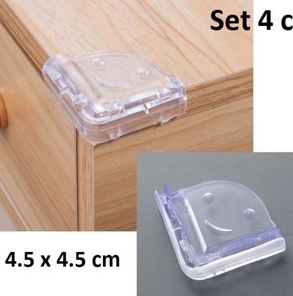 Set 4 Miếng Silicon Bịt Góc Bàn Bảo Vệ An Toàn Cho Bé, Miếng Cao Su Bọc Cạnh Bàn, Cao Su bọc Cạnh Bàn Tiện Dụng Trong Gia Đình. TakyHome 5500