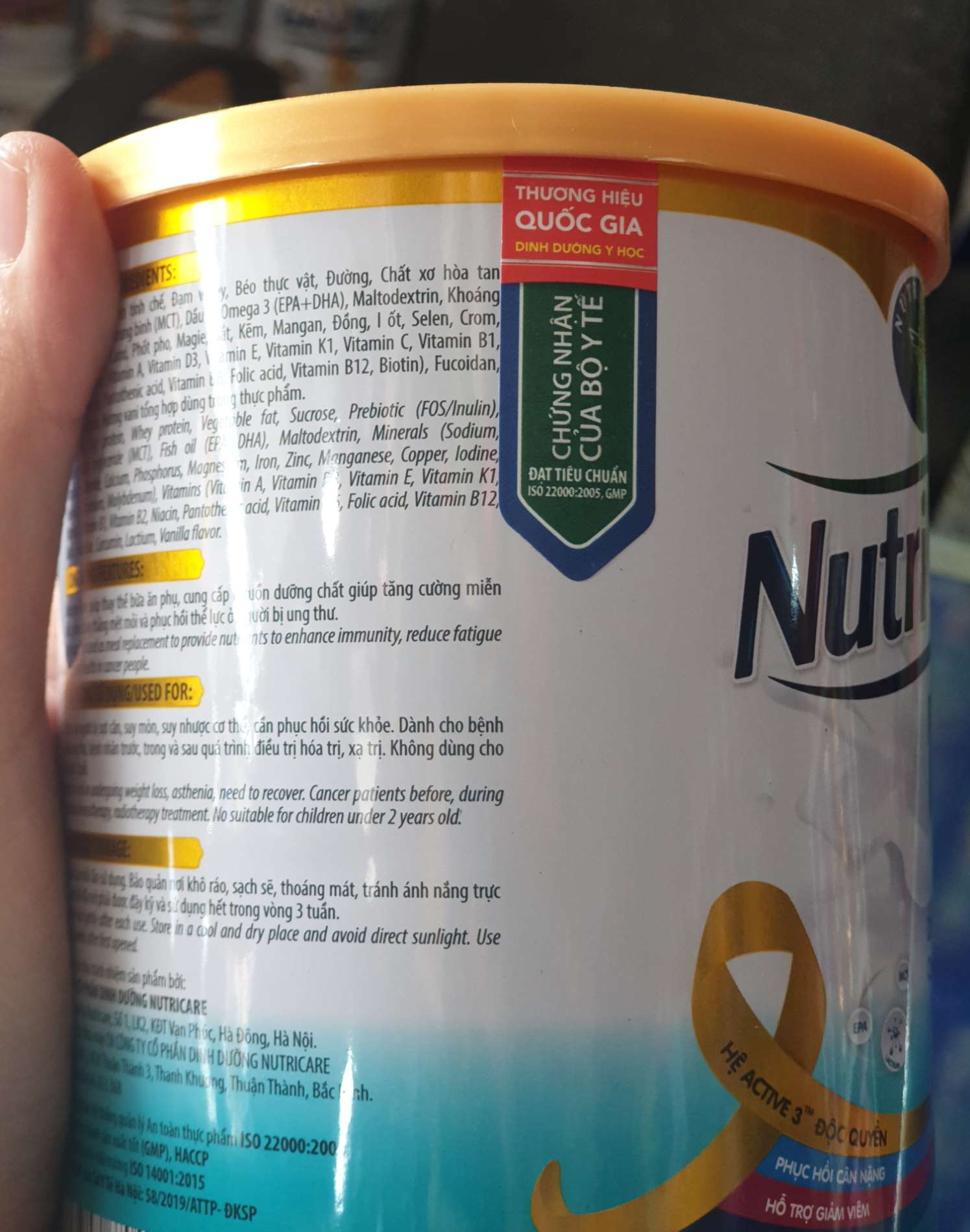 Sữa bột Nutricare Fine 400g Dành cho bệnh nhân ung thư (Cam kết chính hãng, Date mới)
