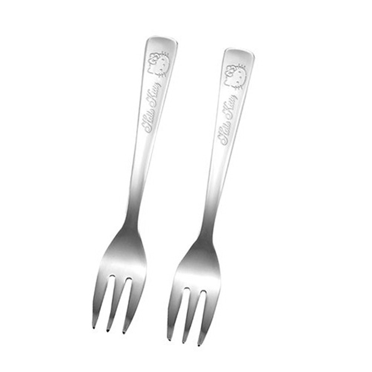 Set 2 dĩa inox hình Hello Kitty nội địa Nhật Bản