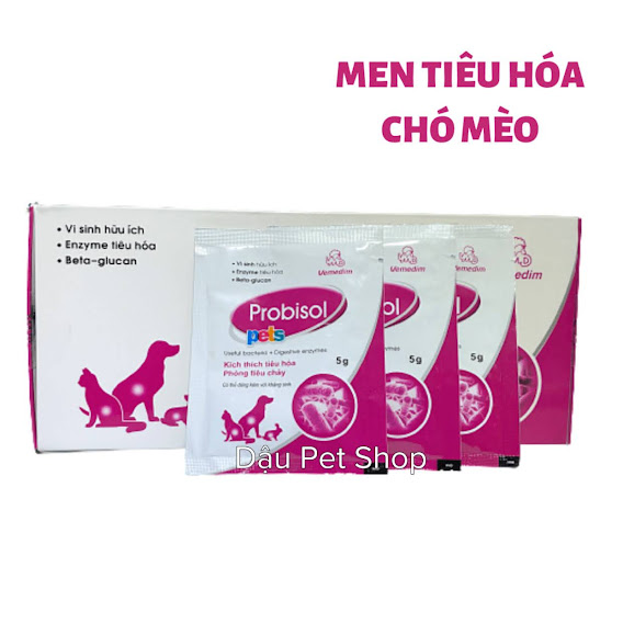 Combo Men Tiêu Hóa Probisol Pets Cho Chó Mèo Gói 5g