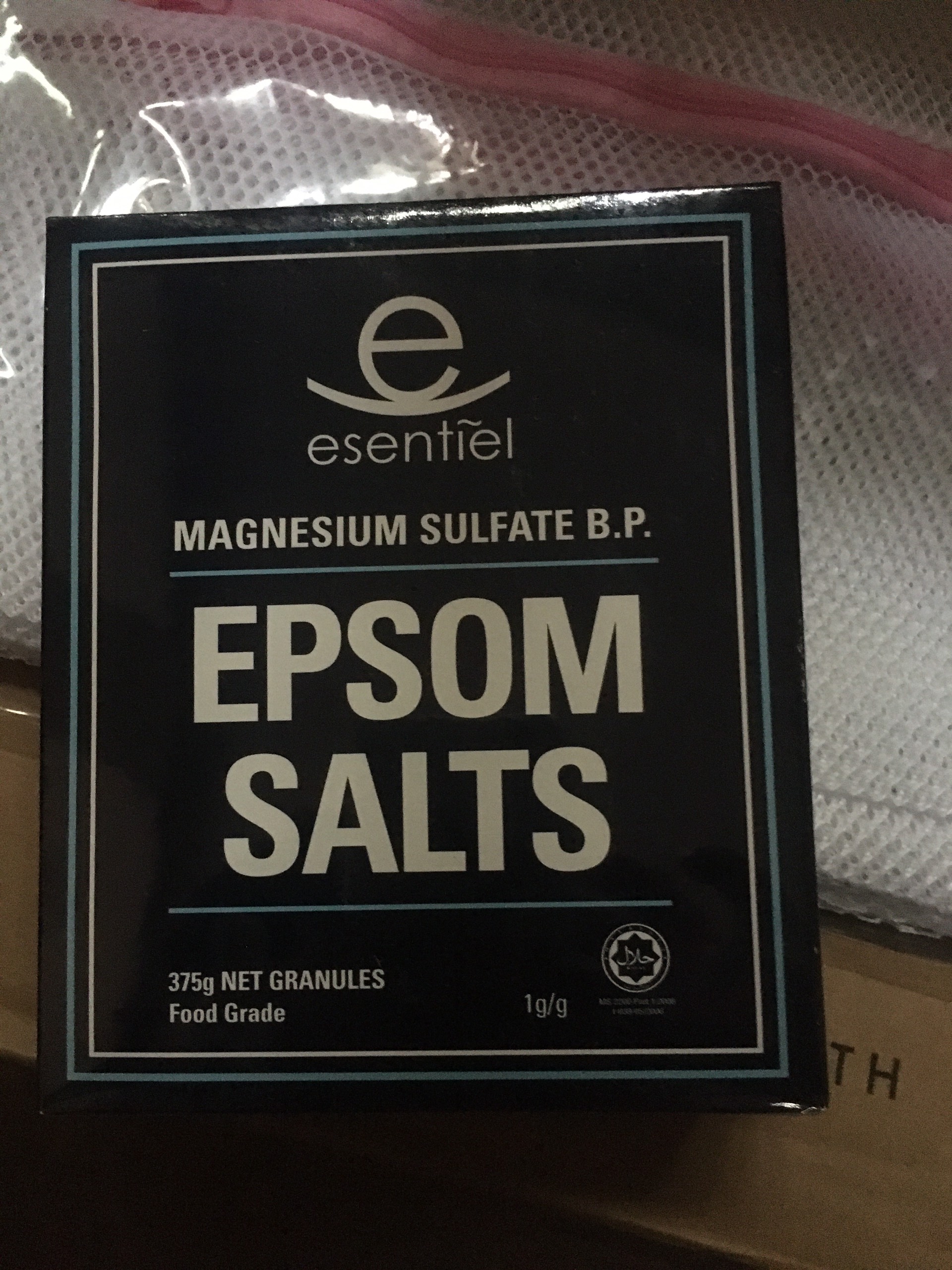 Esentiel Epsom Salts Magnesium Sulfate B.P. 375g - White Anti-Acne Body Scrub