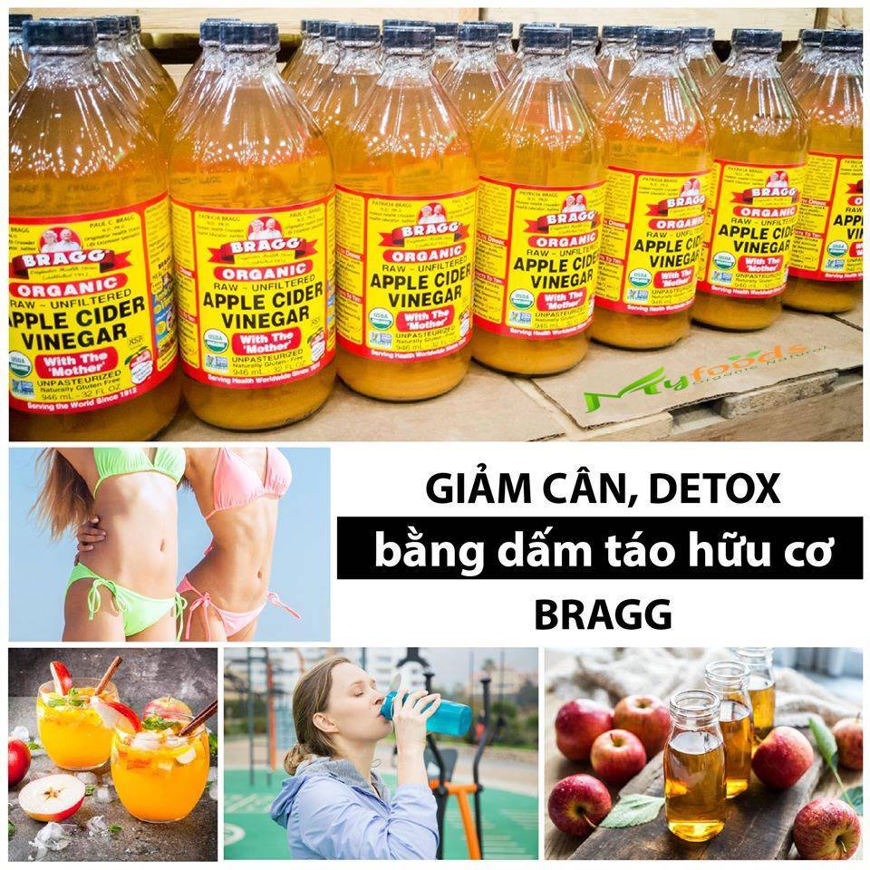 Combo 2 chai giấm táo hữu cơ Organic Bragg 473ml
