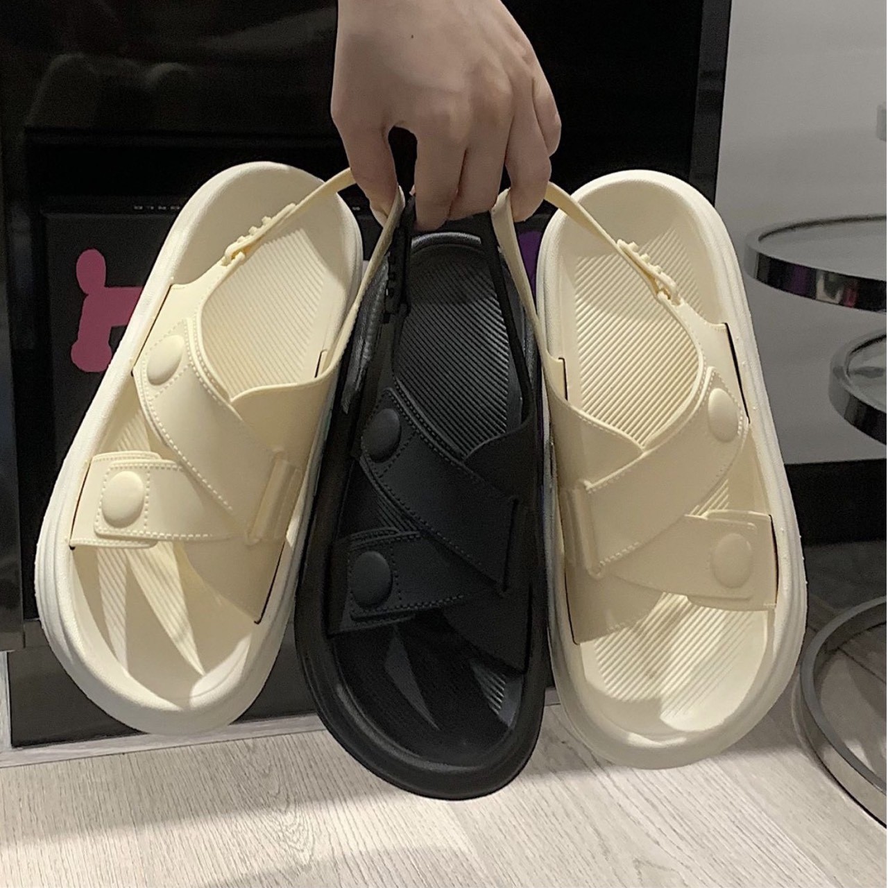 giày s35 dép sandal quay chéo 2020