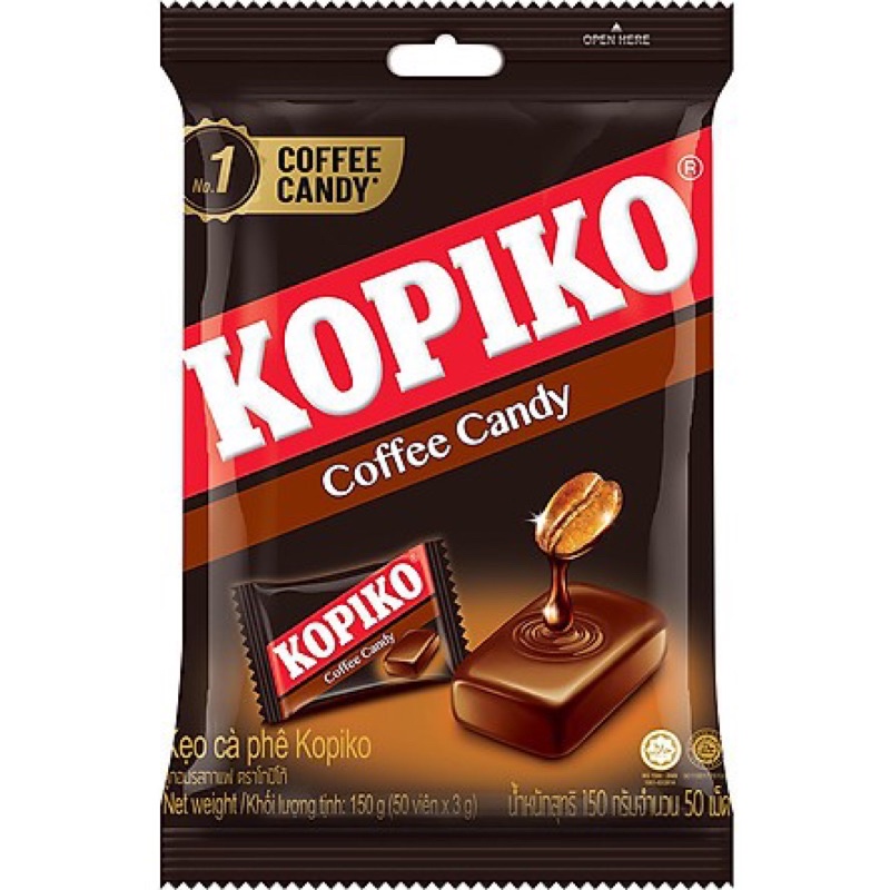 Kẹo cà phê đen /cà phê sữa Kopiko 140g (40 viên)