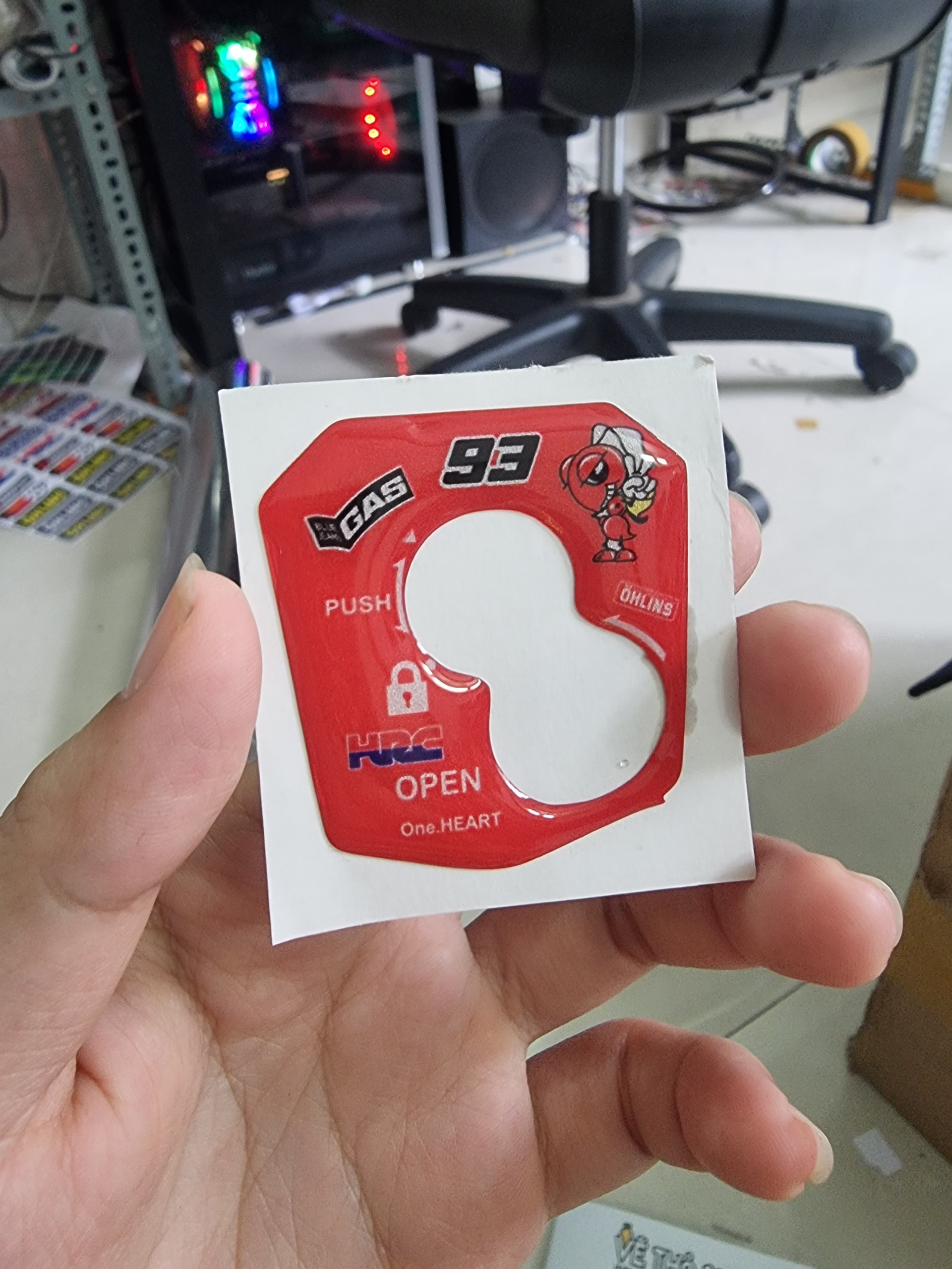 Tem dán ổ khóa Sonic phản quang nổi