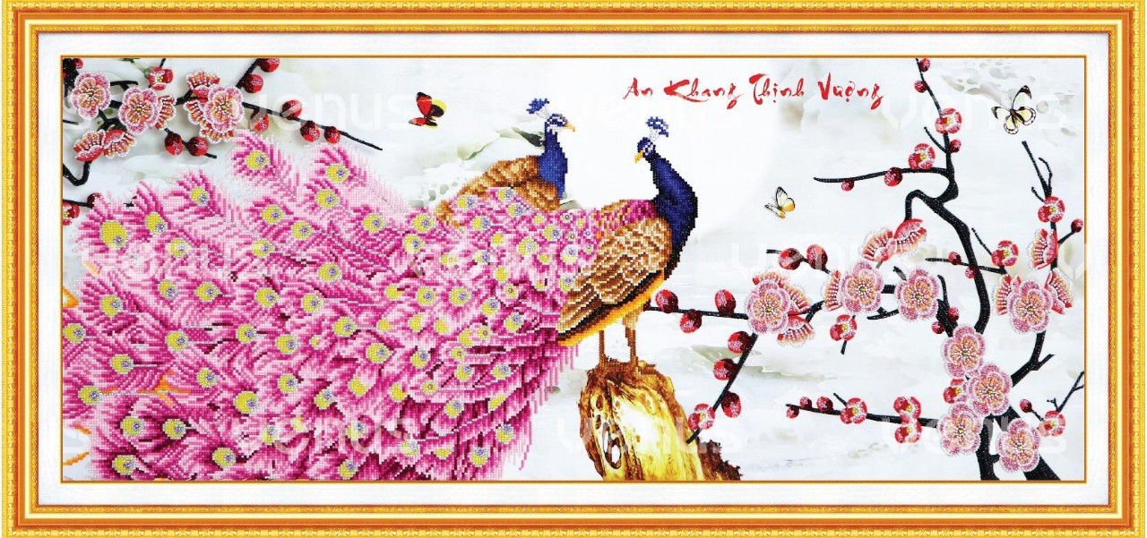 Tranh đính đá An khang thịnh vượng 120x60cm