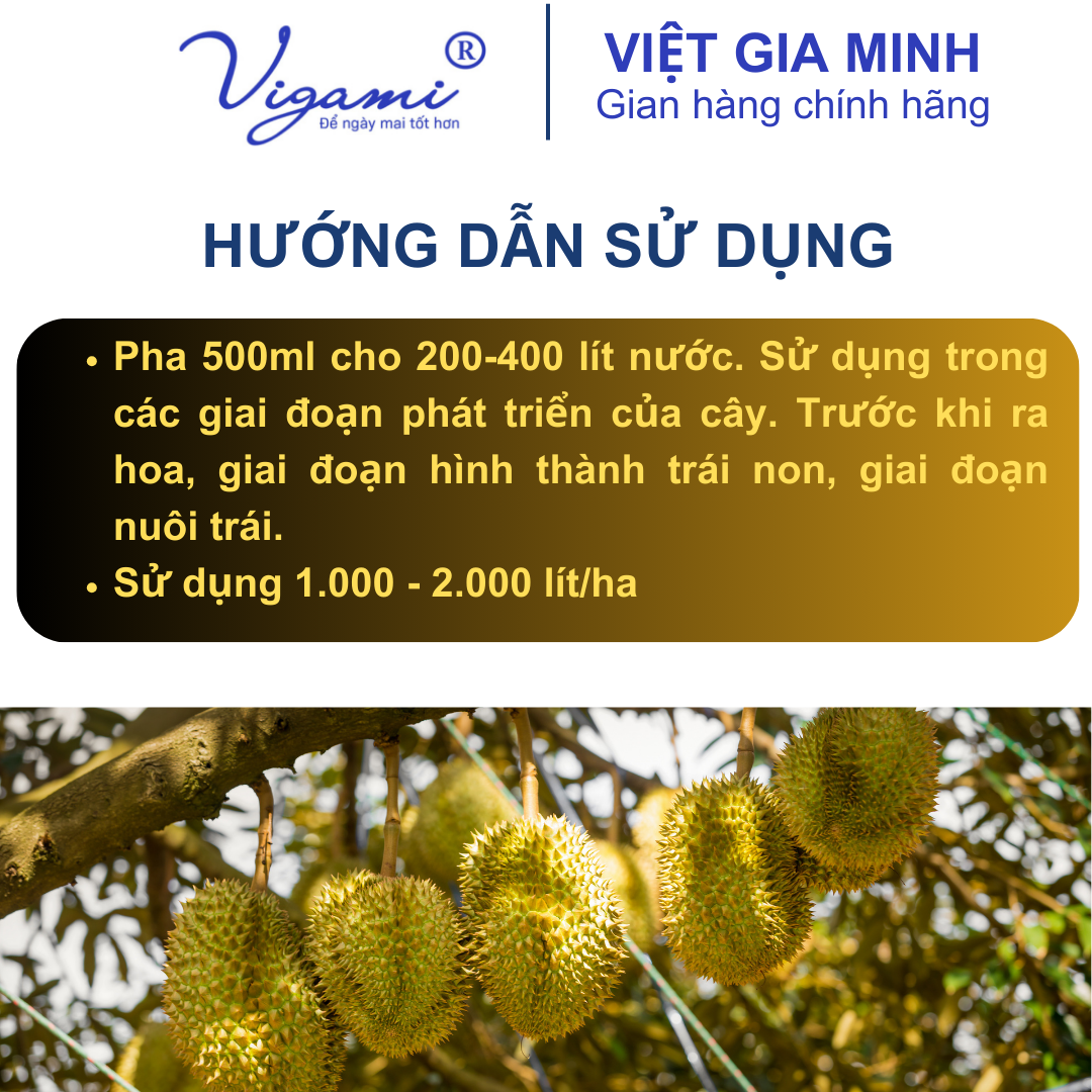 Phân bón VIGAMI COPPER CHELATE 500ML - RỬA VƯỜN, SÁT KHUẨN, TẨY NẤM