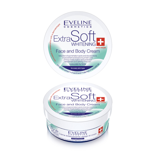 [Tặng son dưỡng môi ] Kem dưỡng trắng Eveline Extra Soft trắng da mặt và toàn thân 200ML